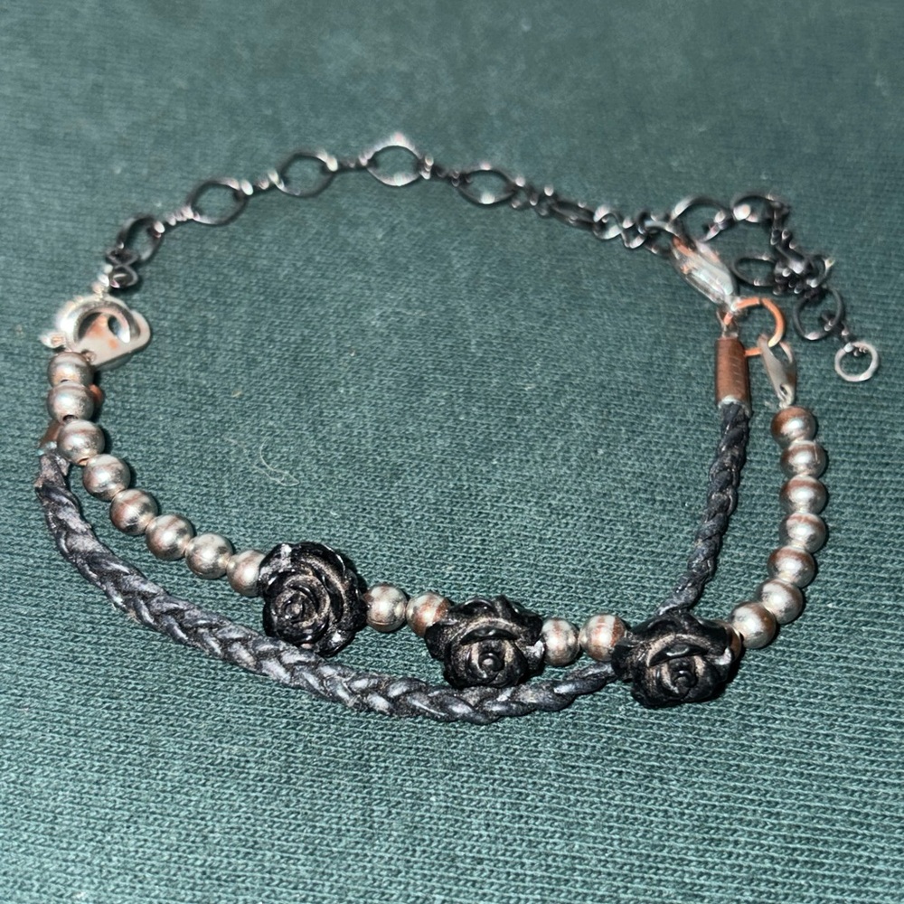 Vintage Double Stranded Beaded Adjustable Chain B… - image 3